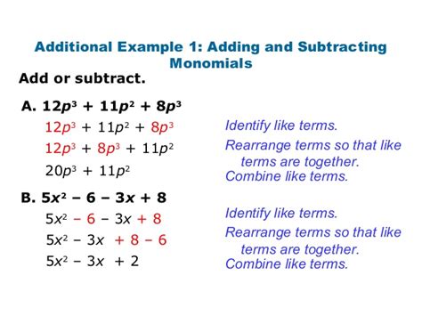 By (date), when given problems involving adding, subtracting, or multiplying simplified polynomials (e.g. Adding and subtracting polynomials