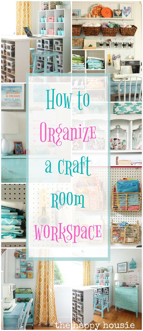 When it comes to storing and finding your favorite items, it's always about organization! How to Organize a Craft Room Work Space - The Happy Housie