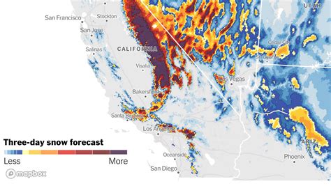 Track The California Blizzard With These Maps The New York Times