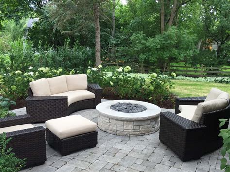 Composite Deck Paver Patio And Stone Fire Pit Northbrook