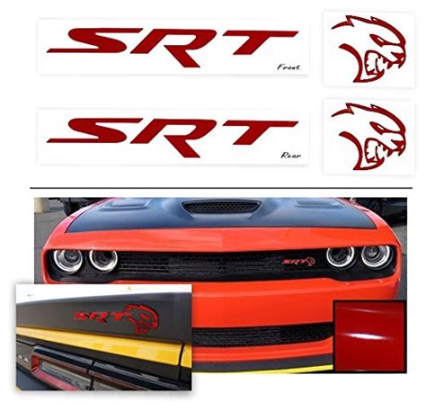 reflective concepts srt badge overlay decal stickers grille and trunk 2018 challenger srt