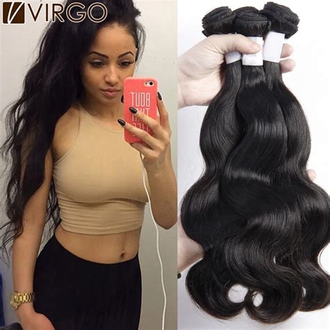 Buy Virgo Hair Products Mink Brazilian Virgin Hair Body Wave 3 Bundles 7a