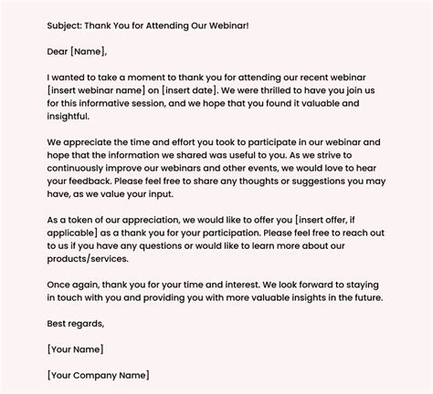 How To Write A Perfect Thank You For Attending Webinar Email