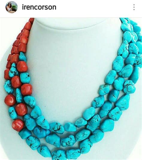 Irencorsen Designed This Turquoise And Red Coral Multistrand Necklace