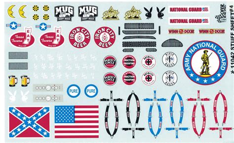 Toys And Hobbies Decals Gofer Racing Carbon Fiber Decal Sheet For 124