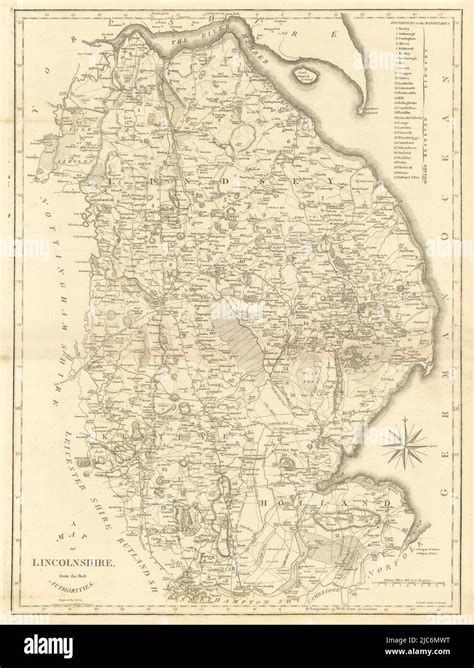 A Map Of Lincolnshire From The Best Authorities County Map Cary