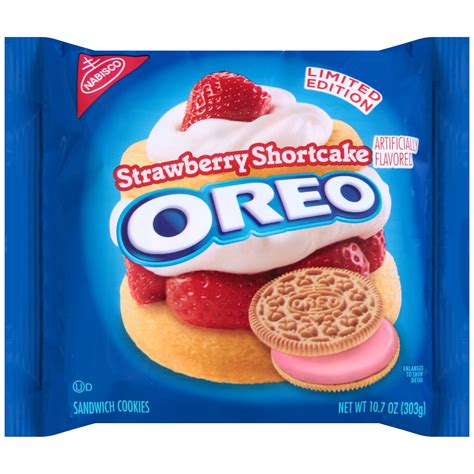 Nabisco Oreo Strawberry Shortcake Sandwich Cookies Limited Edition, 10.