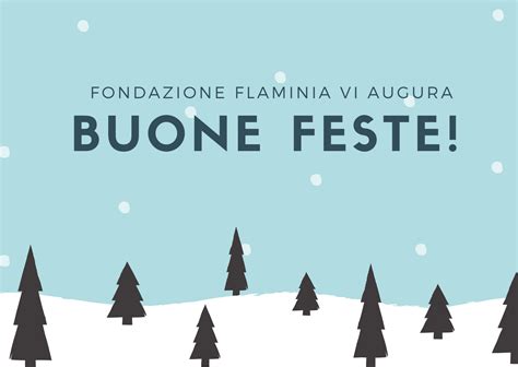 Snow Trees Holiday Postcard Fondazione Flaminia