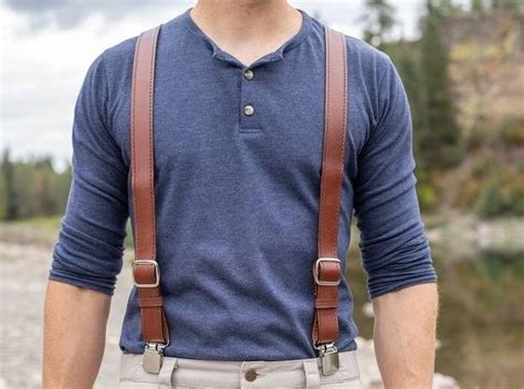 Brown Leather Suspenders Style And Security Bigfoot Gun Belts