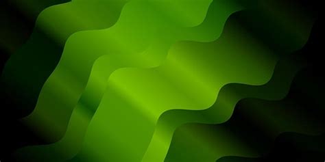 Dark Green Vector Background With Wry Lines Illustration In Abstract