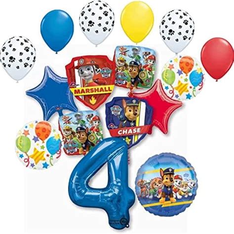 Paw Patrol Party Supplies Chase Marshal And Friends 4th Birthday