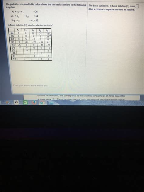 Solved The Partially Completed Table Below Shows The Tan Chegg Com