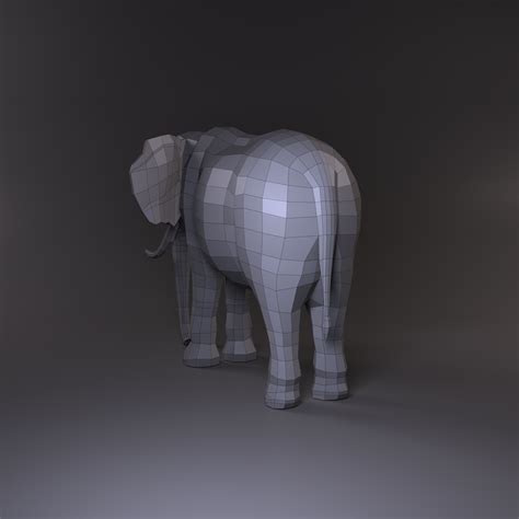 Low Poly Base Elephant Model By Estoresoumik 3docean