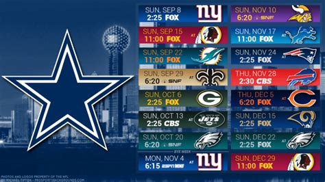 Dallas Cowboys 2022 Schedule A2022c