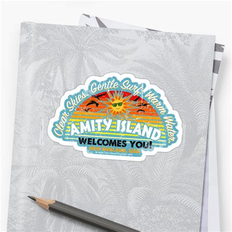 Amity Island Sticker By Trev4000 Redbubble