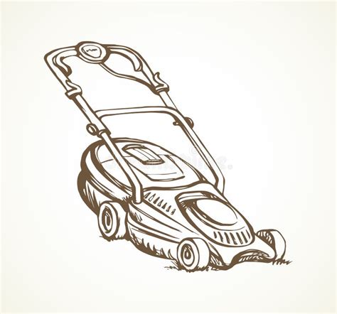 Lawn Mower Vector Drawing Stock Vector Illustration Of Icon 168981756