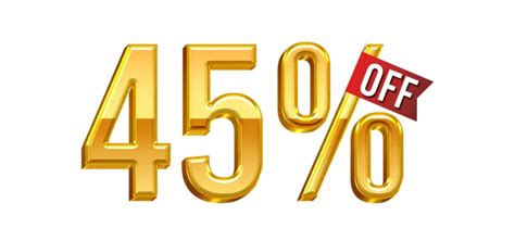 Golden Number Up To 45up To 45 Percent45 Off45percentgoldbirthday