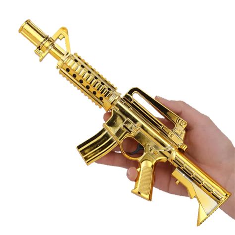 Ak M16 Aug Gold Mini Alloy Toy Gun Pistol Model For Kids Collection