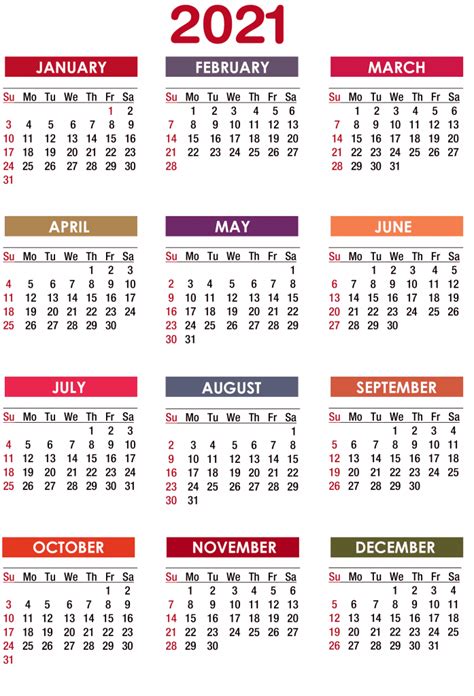 This calendar allows you to print the full year on one most calendars are blank and the excel files allow you claer anything you don't want. Best 2021 Yearly Calendar