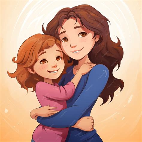 Premium Ai Image A Picture Of A Mother Hugging Her Daughter
