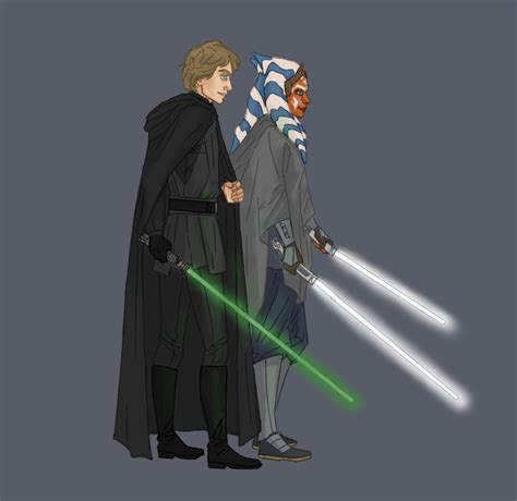 Luke Skywalker And Ahsoka Tano By Rolfwolf On Deviantart