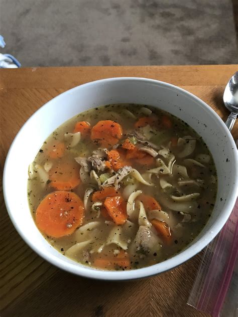 Stir some cooked noodles into the soup; Chicken Noodle Soup In Power Quickpot / How to Make an ...