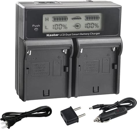 kastar np f970 ch04 dual fast charger compatible with sony