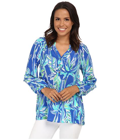 Lilly Pulitzer Printed Elsa Top In Blue Blue Crush Bamboom Lyst