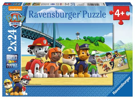 2 X 24 Teile Ravensburger Kinder Puzzle Paw Patrol Heldenhafte Hunde 09064