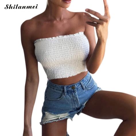 Women Strapless Sexy Lady Solid Ruched Elastic Boob Bandeau Tube Tops Bra Lingerie Breast Wrap