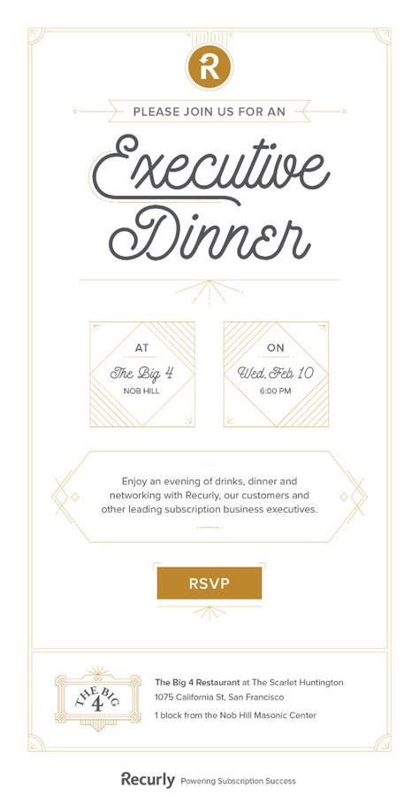 Email Dinner Invitation Template 23 Business Invitation Designs