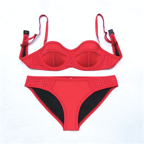 Wholesale Sexy Neoprene Women Beach Wear Two Piece Bikini Swimwear China Swimwear And Two