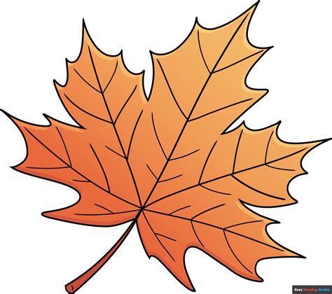 Easy How To Draw A Maple Leaf Tutorial And Maple Leaf