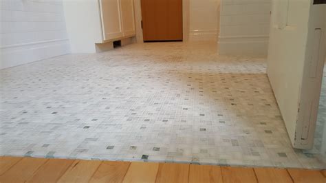 Marble Mosaic Floor Tile Installation Touchdown Tile