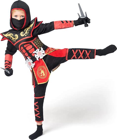 Spooktacular Creations Red Ninja Costume For Kids Boys