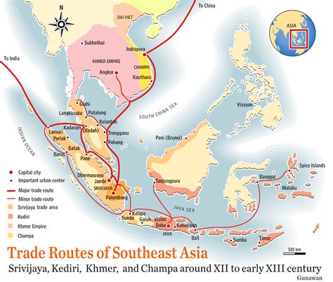 Filesoutheast Asia Trade Route Map Xiicentury Wikimedia Commons