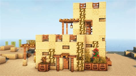 Minecraft Easy Desert Castle For Survival Tutorial Youtube
