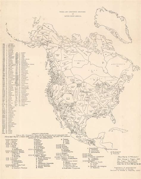 Tribal And Linguistic Groupings O Native North America Geographicus