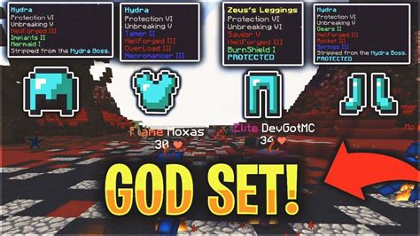 My Op Godset The Best Gear In The Game Minecraft Pvp Youtube