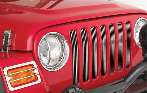 Smittybilt 869000 Billet Grille Inserts In Polished For 97 06 Jeep