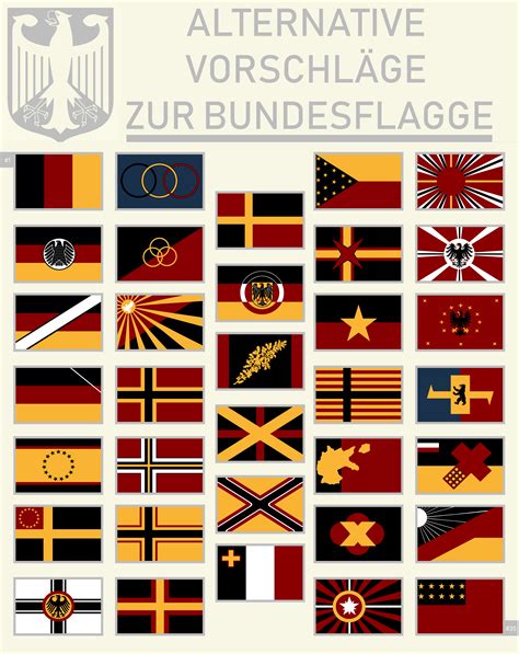 Sheet Of Alternate West German Flag Proposals Rvexillology