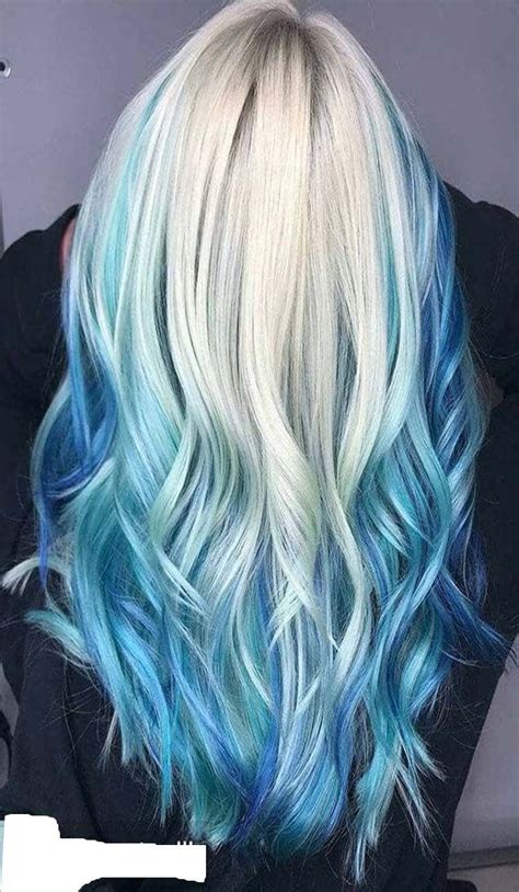 Trendy White And Blue Hair Color Ideas Hairminia Ice Blue Hair