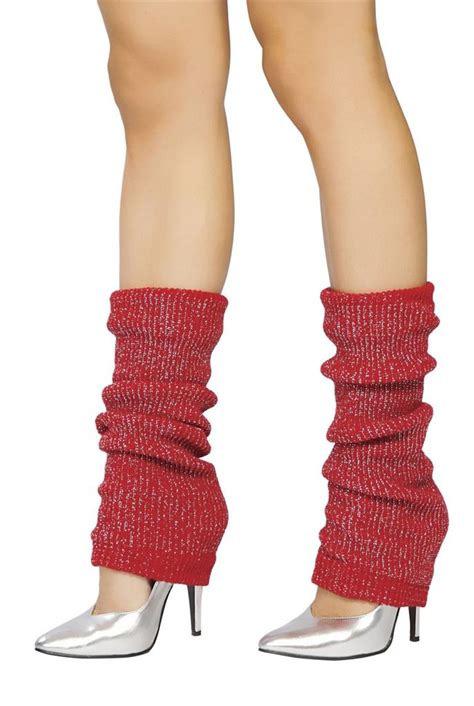 Knee High Knit Sparkle Leg Warmers Costume Hosiery Retro 80s Metallic Lw102 Ebay