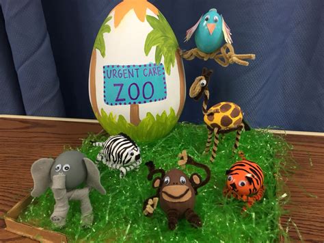 These kits have everything you need. Easter egg competition. Egg animals. Elephant, monkey ...