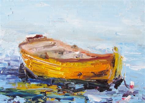 Painting Of The Day Daily Oil Paintings By Delilah Row Boat Oil Painting