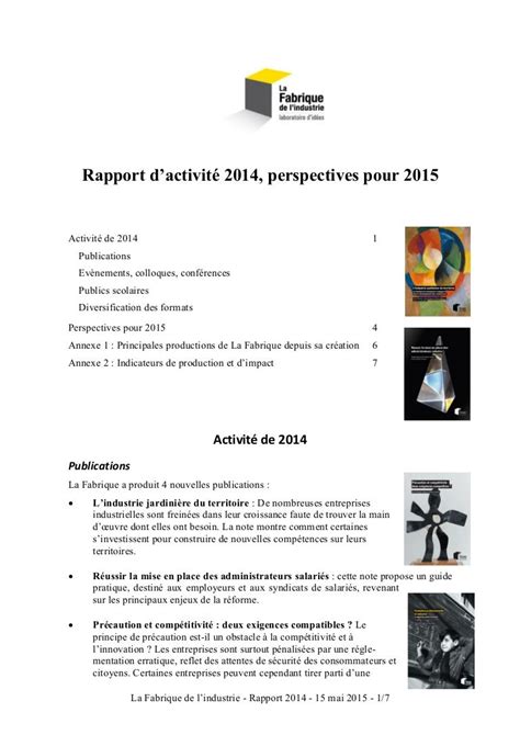 Rapport Dactivité 2014