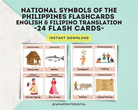 National Symbols Of The Philippines 24 Flashcards English Tagalog