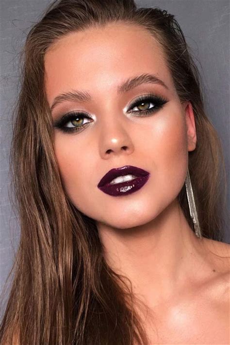 10 Bold Smokey Eye With Different Lipstick Colors Makeup Looks Women