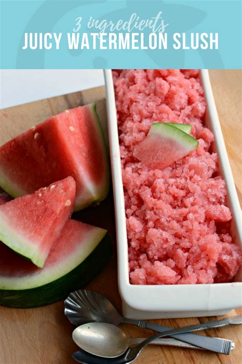 3 Ingredient Juicy Watermelon Slush All You Need Are Three Simple