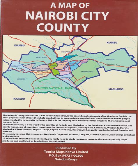 Political map of kenya kenya counties map. Map of Nairobi City County | Text Book Centre